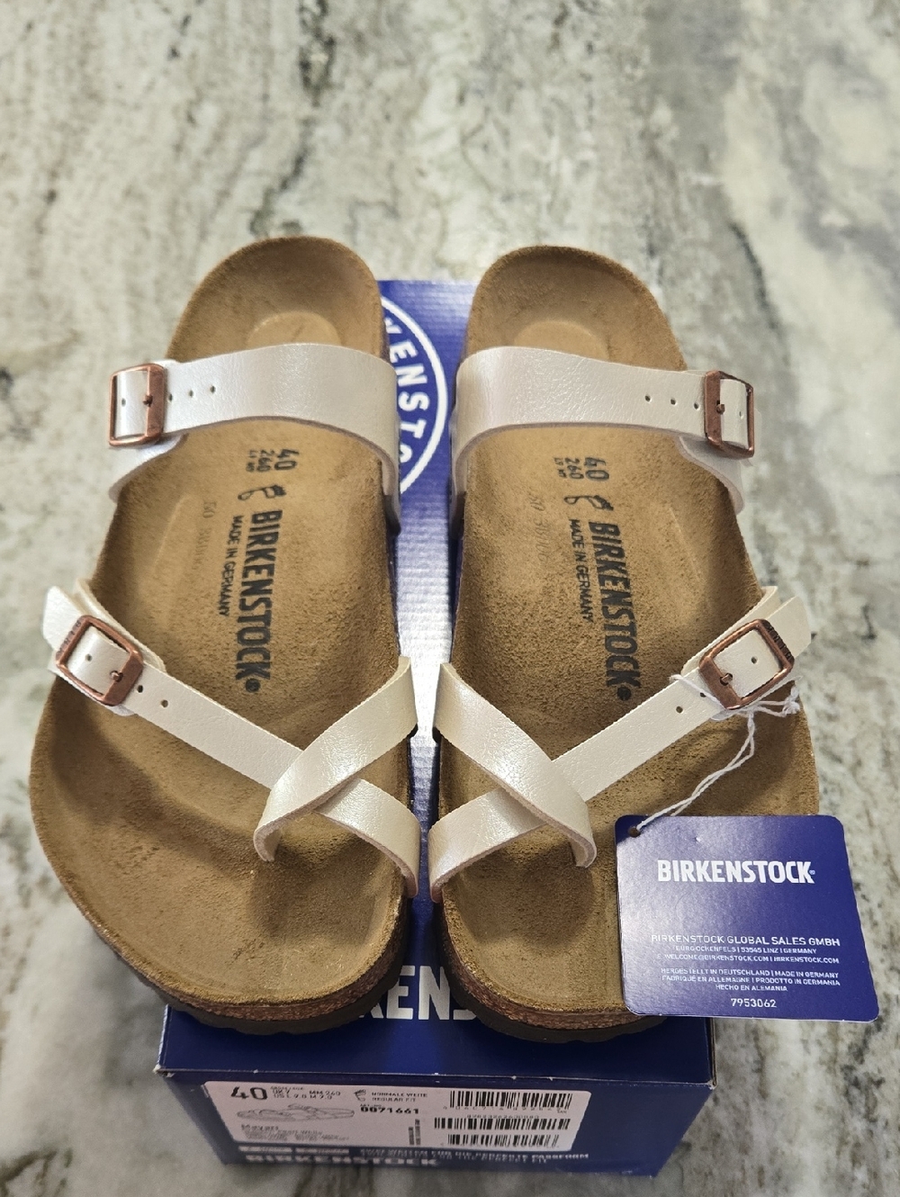 NIB Birkenstock Mayari Graceful Pearl White